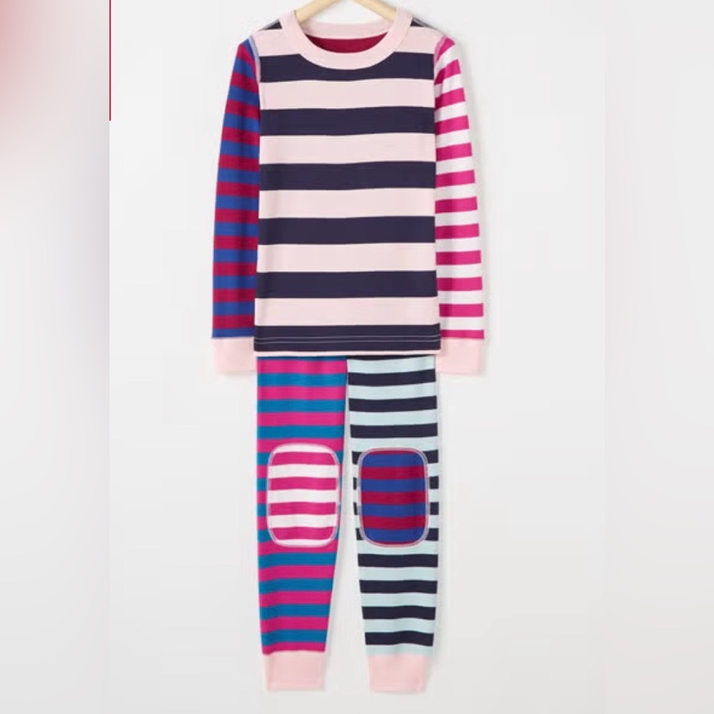 Hanna Andersson size 130 (8) long John striped pajamas